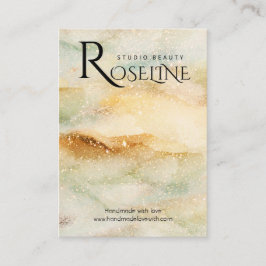 Vattenskärtskockor Blue guld glitter Visning Visitkort