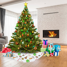 Vattenskärtskockor Julgransmatta Borstad Polyester