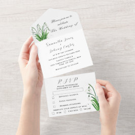 Vattenskärtskockor Vit Blommigt Bröllop