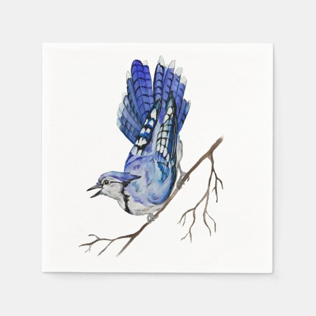 Vattenskärtskog, blåhaj pappersservett (Framsidan)