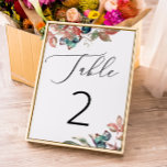 Vattenskärtskog, blommigt, blåbär bröllop bordsnummer<br><div class="desc">Bordsnummer av blåbär med vattenfärg/höstens blommigt bröllop med elegant-skript. Lämpligt för skog eller botaniskt trädgårdsälsmollema. Kontakta mig om du behöver fler artiklar.</div>