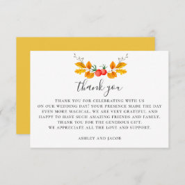 Vattenskärtskogar faller bröllop. Botaniska hösten Tack Kort