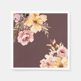 Vattenskärtskort för rosa, babydusch pappersservett