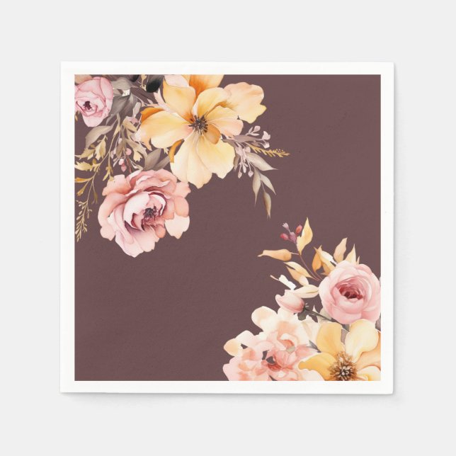 Vattenskärtskort för  rosa, babydusch pappersservett (Framsidan)