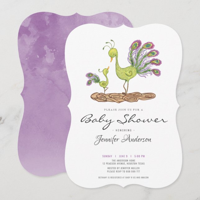 Vattenskärtskur för påfyllnadsbarn inbjudningar (Fram/baksida)