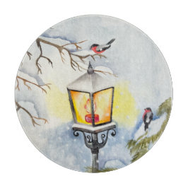 Vattenskärtslandskap under julvintern