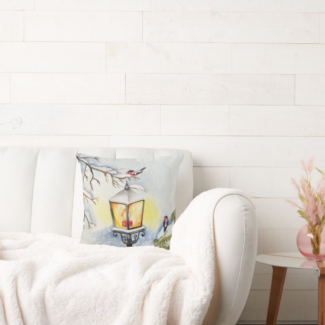 Vattenskärtslandskap under julvintern kudde (Soffa)