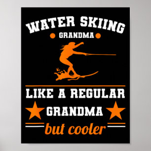 Vattenskidåkande mormor kvinnor vågälskare extrem poster