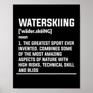 Vattenskidåkning Definition Vatten Skidåkare Skido Poster