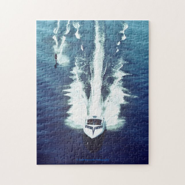 Vattenskidåkning på Connecticutet River Pussel (Vertikal)