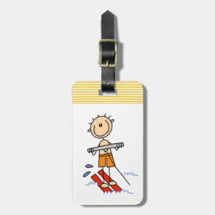 Vattenskidåkningstick figur bagagebricka