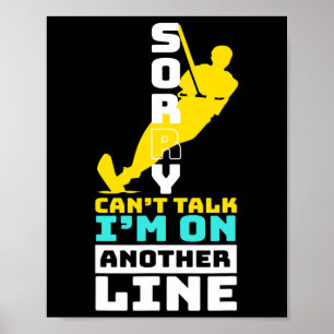 Vattenskidor Jag är på en annan rad Jag Vattenskid Poster