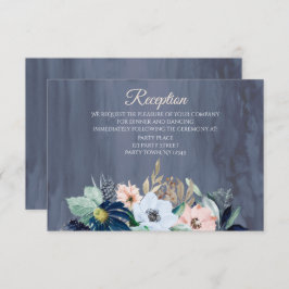 Vattenskort för dammblått Ro Guld Inbjudningar