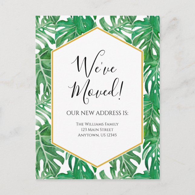 Vattenskort för Flytta av meddelande om tropisk va Vykort (Framsida)