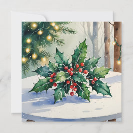 Vattenskort för jultomte i Glad helg Julkort