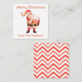 Vattenskort för jultomten för presentationshölje anteckningskort