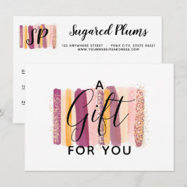 Vattenskort för Lila och Guld Inbjudningar