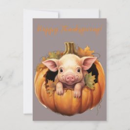 Vattenskort i Happy thanksgiving Gris