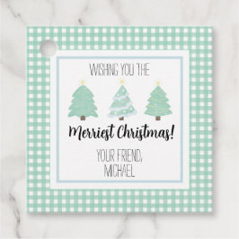 Vattenskort Pastel Träd Lacher julklapp Gåvor Etiketter