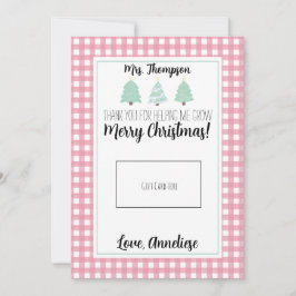 Vattenskort Pastel Träd Lacher julklapp Tack Kort