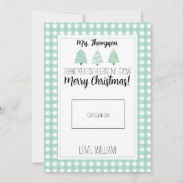 Vattenskort Pastel Träd Lacher julklapp Tack Kort