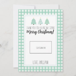 Vattenskort Pastel Träd Lacher julklapp Tack Kort