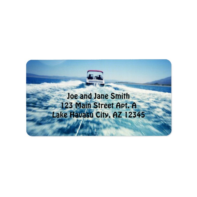 Vattensport Etikett Adressetikett (Framsidan)