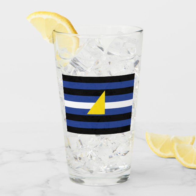 Vattensport Pride Flagga Glaskopp (Framsida Ice)