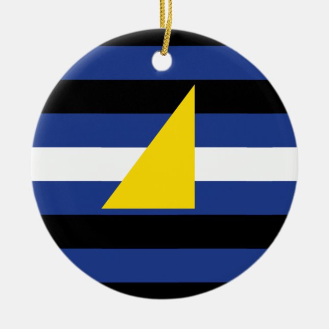Vattensport Pride Flagga Julgransprydnad Keramik (Framsidan)