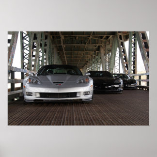 Vattenstämpelfri poster - ZR1 och 2 Z06 Corvettes