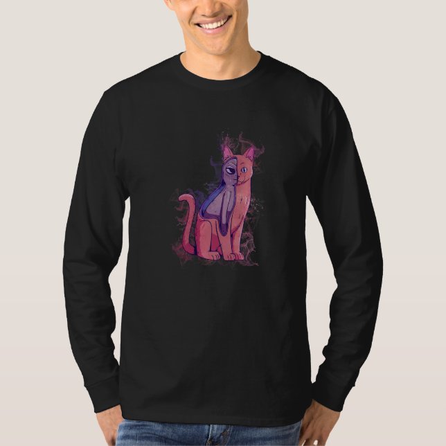 Vattenstänk Rymdkatta Utomjording T Shirt (Framsida)