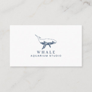 VattenSurfan Aquarium Whale Visitkort