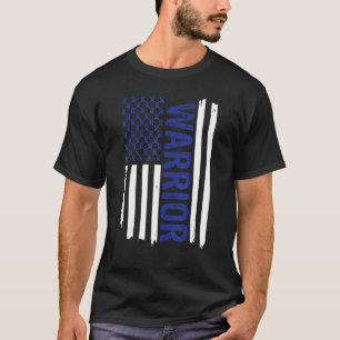Vattentäkt för blått band flagga t shirt