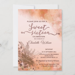 Vattentärfärg för botaniska blåskade kantalouper h inbjudningar