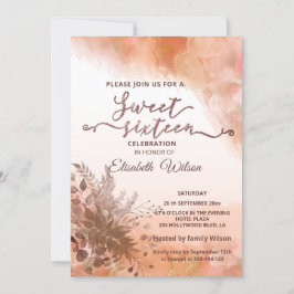 Vattentärfärg för botaniska blåskade kantalouper h inbjudningar