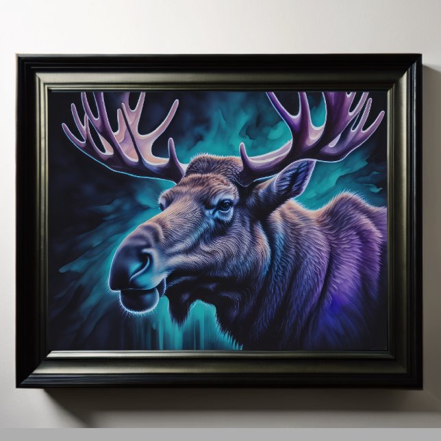 Vattentärfärgning Majestisk Moose 5:4 Poster (Skapare uppladdad)