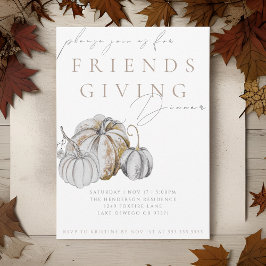 Vattentärfärgspumpkin Friendsgiving Dinner-inbjuda