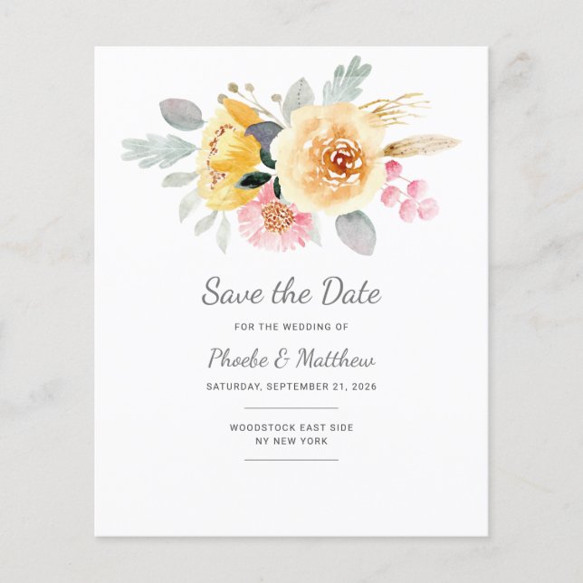 Vattentärg Rosa Guld Blommigt Modern botaniska (Framsida)