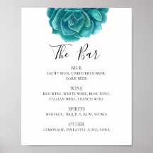 Vattentärsblå självklar. Cactus bröllop-drycker