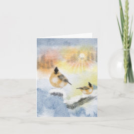 Vattentärsfågeljullkort - Handmålat Kort