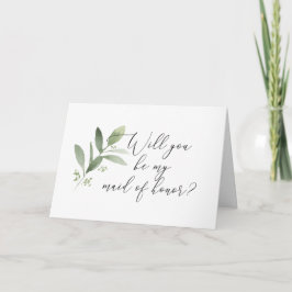 Vattentärsfärg blir du min Maid of honor? Kort