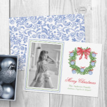 Vattentärsfärg Blue Chinoiserie Ornament Wandend F