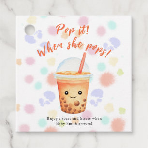 Vattentärsfärg Bubble Tea Pop! När hon poppar! Gåvor Etiketter
