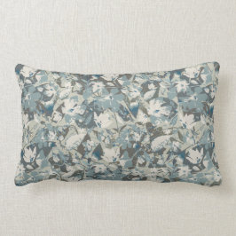 Vattentärsfärg Clematis Blommönster Blue Grått Sag Lumbarkudde