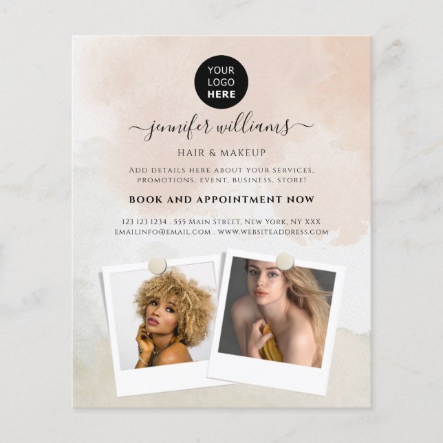 Vattentärsfärg för feminin Abstrakt - färgåtergivn Flygblad (Framsidan)