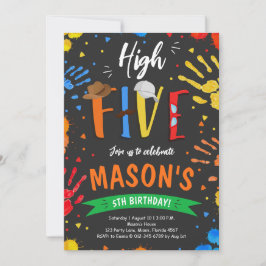 Vattentärsfärg, hög, fem födelsedag inbjudningar