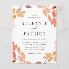 Vattentärsfärg Hösthösten Folium Wandeine Bröllop Inbjudan Vykort
