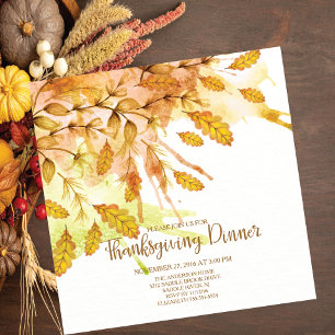 Vattentärsfärg Hösthöstens Thanksgiving Lämna Midd Inbjudningar