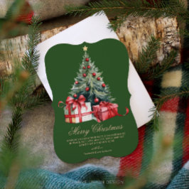 Vattentärsfärg Julgran, ej fotojulkort Julkort