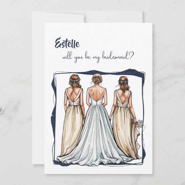 Vattentärsfärg Kommer du att bli mitt frieri kort? Meddelande (Framsida)